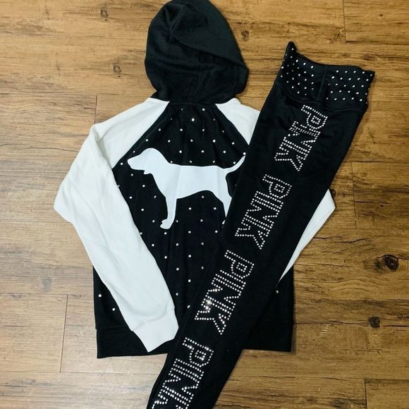 VS PINK PUP RHINESTONE BLING OUTFIT SET S - Picture 9 of 16